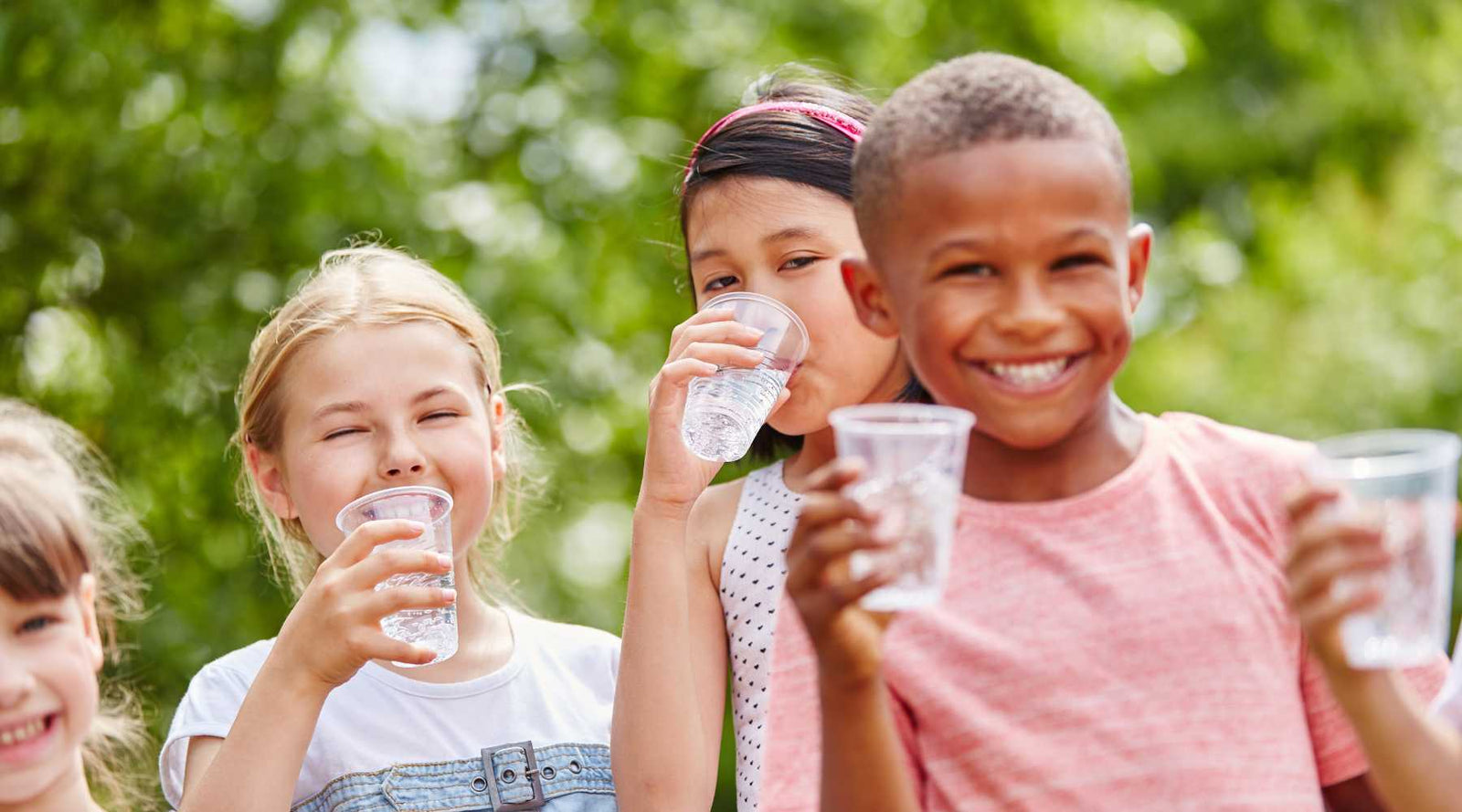 Children Drinking Water