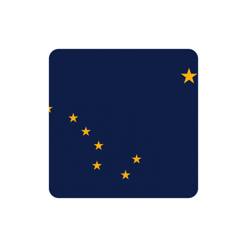 Flag of Alaska with yellow stars on a blue background