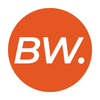 Logo with 'BW.' text in white on an orange circle