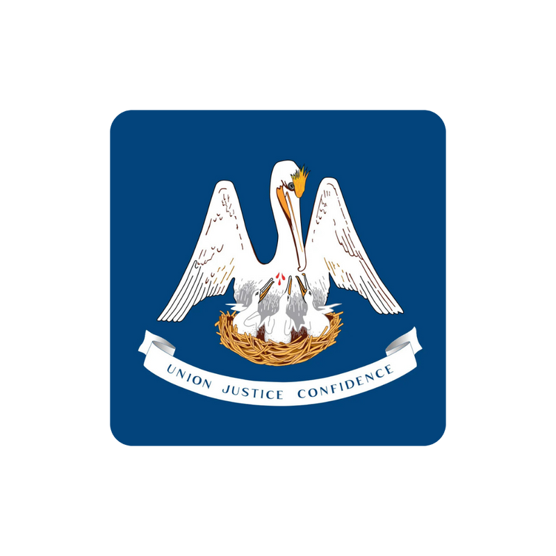 Coastal bird with chicks in a nest on a blue background, featuring the text 'Union Justice Confidence'.