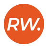 Logo with 'RW.' text in white on an orange circle