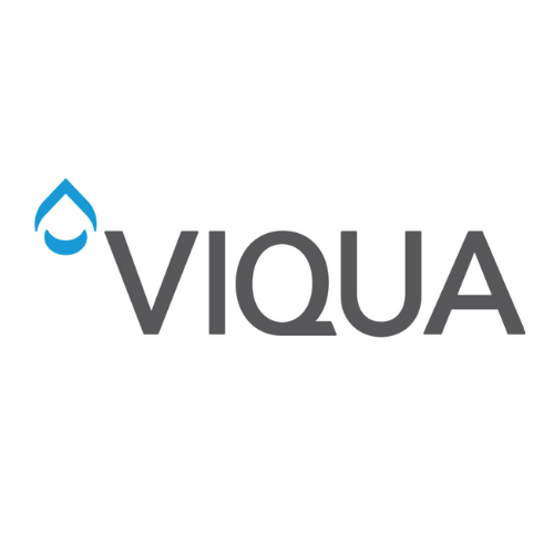 VIQUA logo with a blue water droplet icon on a white background
