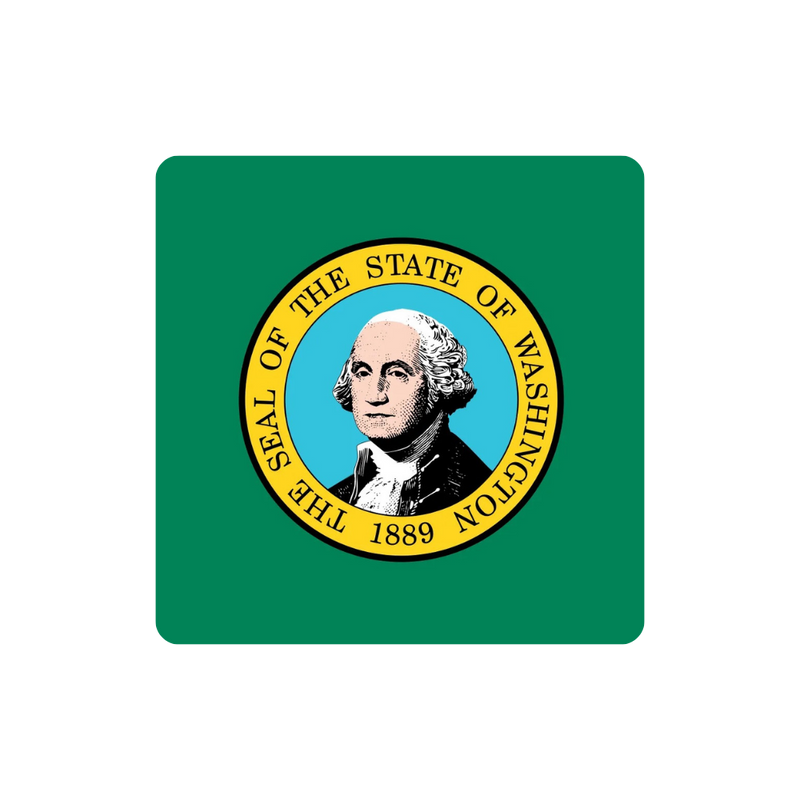 Seal of the State of Washington on a green background